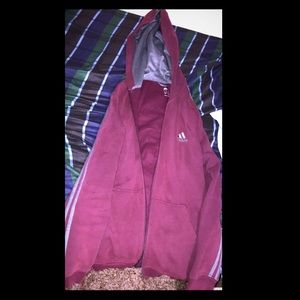 Large maroon Adidas Hoodie